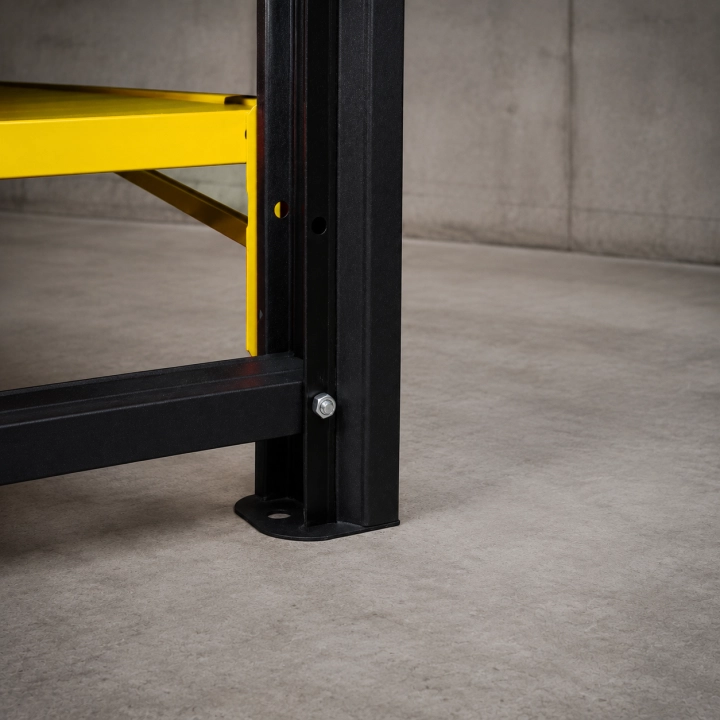 Regał Magazynowy 150x60x200cm 800kg 4 Półki Czarno-żółty