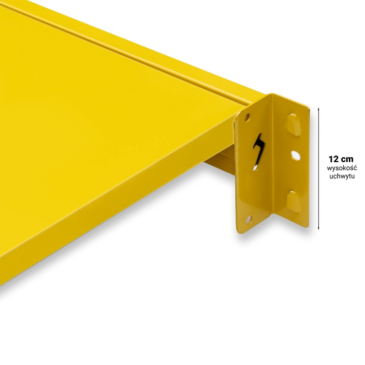Półka 142x50cm do Regału Magazynowego 150x50x200cm 200kg Czarno-żółta