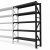 Dostawka 192x50x250cm moduł do regału 200x50x250cm 1500kg 5 półki czarny