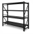 Regał Magazynowy 200x60x200cm 1200kg 4 Półki Czarny