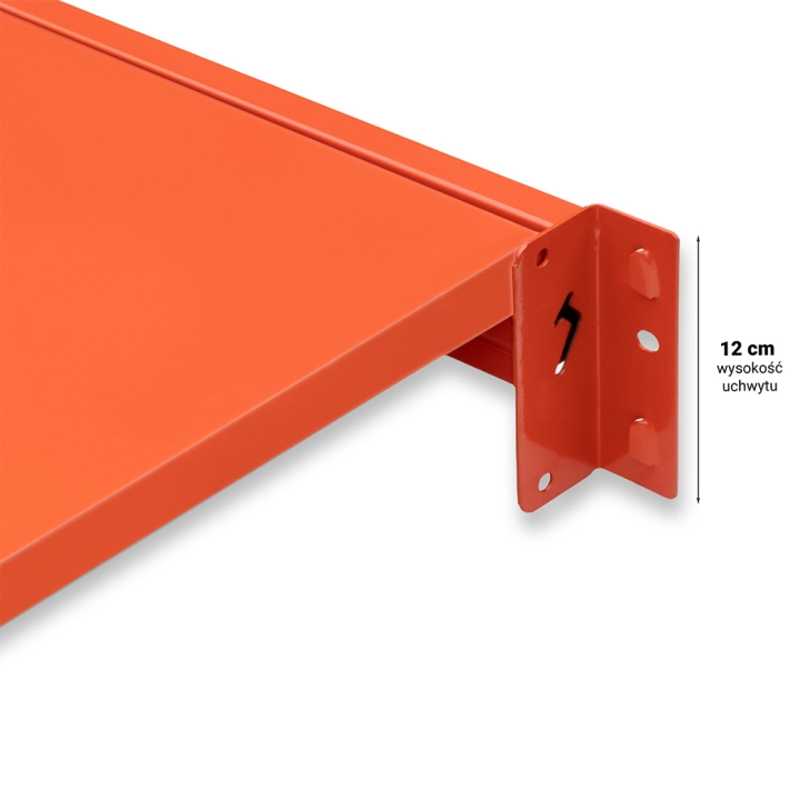 Półka 192x50cm do Regału Magazynowego 200x50cm 300kg Pomarańczowa