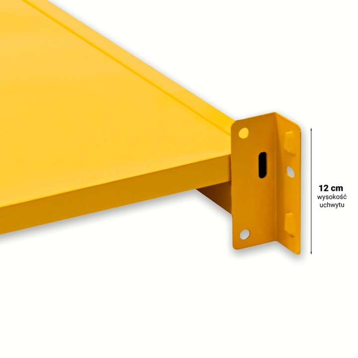 Półka 192x50cm do regału magazynowego 200x50cm 500kg żółta