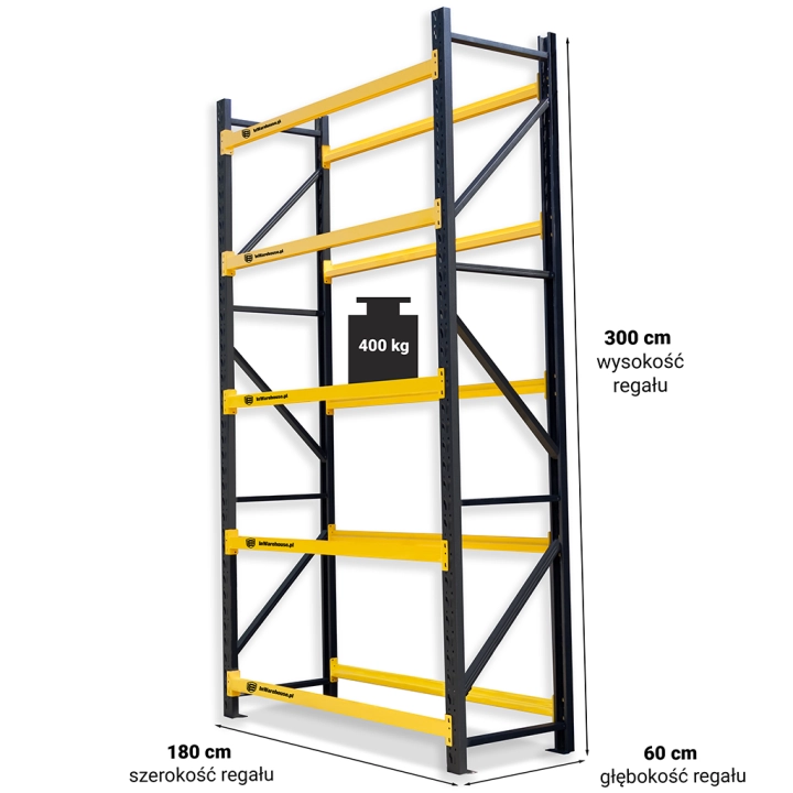 Regał stalowy do składowania opon 180x60x300 2000kg 5 półek czarno-żółty.png