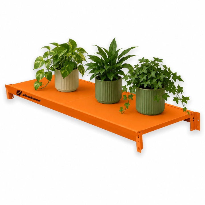 Półka 192x50cm do Regału Magazynowego 200x50cm 300kg Pomarańczowa.png