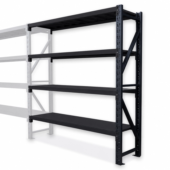 Dostawka 192x60x200cm moduł do regału 200x60x200cm 1200kg 4 półki czarny .png
