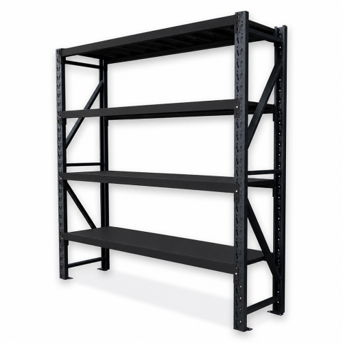 Regał Magazynowy 200x60x200cm 1200kg 4 Półki Czarny.png