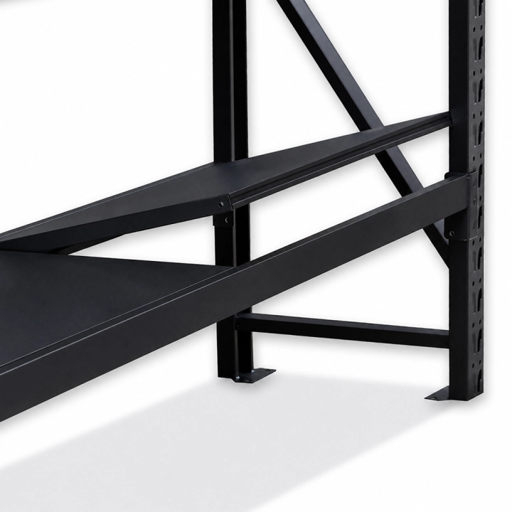 Regał Magazynowy 200x50x200cm 1200kg 4 Półki Czarny.png