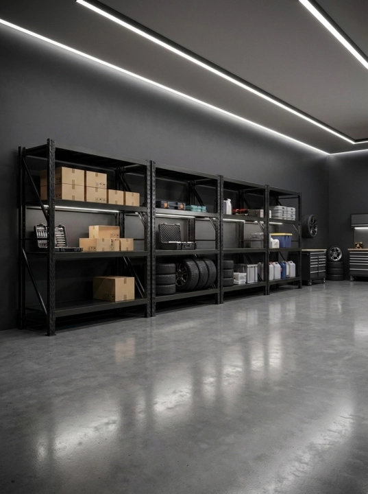 Regał Magazynowy 200x50x200cm 1200kg 4 Półki Czarny