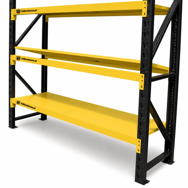 Regał Magazynowy 200x50x250cm 1500kg 5 Półek Czarno-żółty.png
