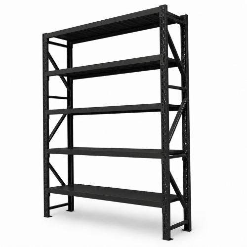 Regał Magazynowy 200x50x250cm 1500kg 5 Półek Czarny.png