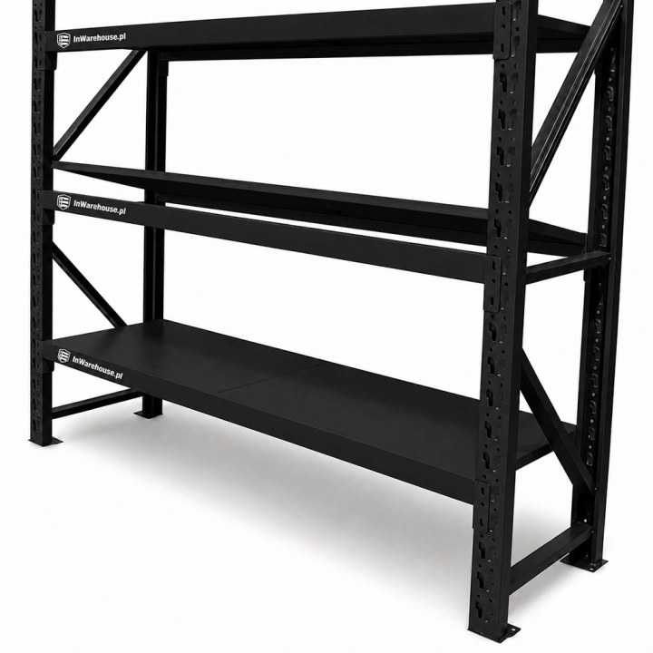Regał Magazynowy 200x50x250cm 1500kg 5 Półek Czarny.png